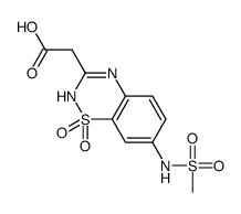 2H-1,2,4-BENZOTHIADIAZINE-3-ACETIC ACID, 7-[(METHYLSULFONYL)AMINO]-, 1,1-DIOXIDE 结构式