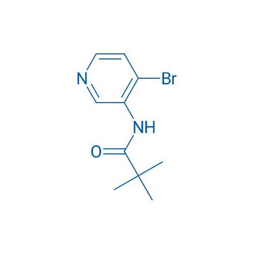 N-(4-溴吡啶-3-基)-2,2-二甲基丙酰胺 结构式