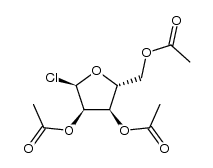 2,3,5-三-O-乙酰基-α-D-呋喃核糖基氯 结构式