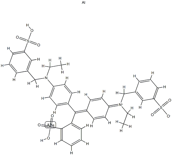 酸性蓝 9 铝色淀[CI 42090:2] 结构式