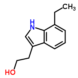7-乙基-3-羟乙基吲哚 结构式