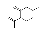 反式-5-甲基-2-(1-甲基乙烯基)环己烷-1-酮 结构式