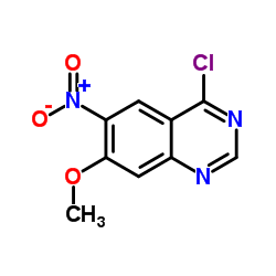 4-氯-7-甲氧基-6-硝基喹唑啉-4(3H)-酮 结构式