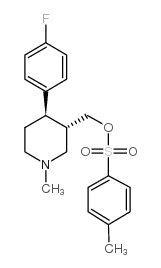 4-(4-氟苯)-1-甲基-3-[(4-甲苯磺酰氧基)甲基]哌啶 结构式
