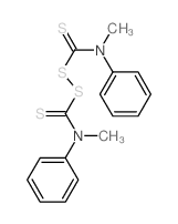 N,N'-二甲基-N,N'-二苯基秋兰姆二硫化物 结构式