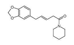 (3E)-5-(1,3-苯并二氧杂环戊烯-5-基)-1-(1-哌啶基)-3-戊烯-1-酮 结构式