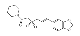 1-[(E)-3,4-(亚甲二氧基)肉桂磺酰基]乙酰基哌啶 结构式