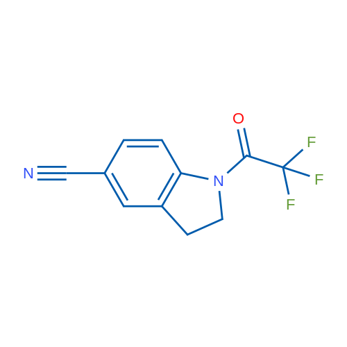 1-(2,2,2-三氟乙酰基)-2,3-二氢-1H-吲哚-5-甲腈 结构式