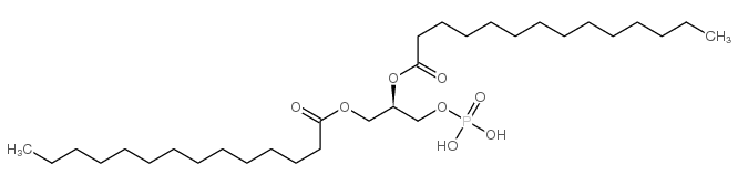 1,2-二肉豆蔻酰基-sn-甘油-3-磷酸 结构式