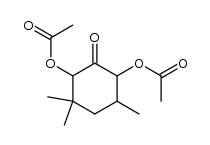2,6-二乙酰氧基-3,3,5-三甲基环己酮 结构式