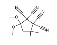 3,3-二甲氧基-5,5-二甲基-1,1,2,2-环戊烷四甲腈 结构式