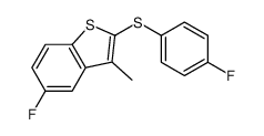 5-氟-2-[(4-氟苯基)硫基]-3-甲基苯并[b]噻吩 结构式