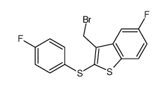 3-(溴甲基)-5-氟-2-(4-氟苯基硫基)苯并[b]噻吩 结构式