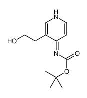 2-[4-(Boc-氨基)-3-吡啶]乙醇 结构式