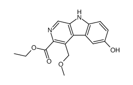 6-羟基-4-甲氧基甲基-β-咔啉-3-羧酸乙酯 结构式