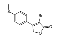 3-溴-4-[4-(甲硫基)苯基]-2(5H)-呋喃酮 结构式