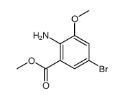 2-氨基-5-溴-3-甲氧基苯甲酸甲酯 结构式