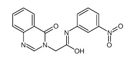 N-(3-硝基苯基)-2-(4-氧代喹唑啉-3-基)乙酰胺 结构式