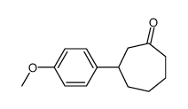 3-(4-甲氧基苯基)环庚酮 结构式
