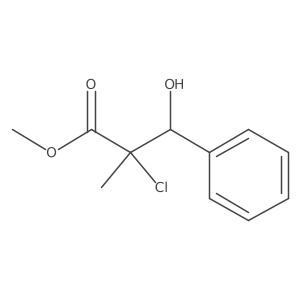 2-氯-3-羟基-2-甲基-3-苯基丙酸甲酯 结构式
