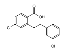 4-氯-2-[2-(3-氯苯基)乙基]苯甲酸 结构式