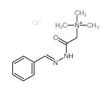 N,N,N-三甲基-2-氧代-2-[2-(苯亚甲基)肼基]乙铵氯化物 结构式