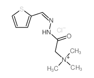 三甲基-[2-氧代-2-[(2Z)-2-(噻吩-2-基亚甲基)肼基]乙基]铵氯化物 结构式
