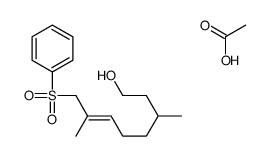 3,7-二甲基-8-(苯磺酰基)-6-辛烯-1-醇乙酸酯,(Z)- 结构式