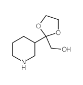 1,3-Dioxolane-2-methanol, 2-(3-piperidinyl)- 结构式