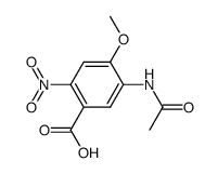 5-乙酰氨基-4-甲氧基-2-硝基苯甲酸 结构式