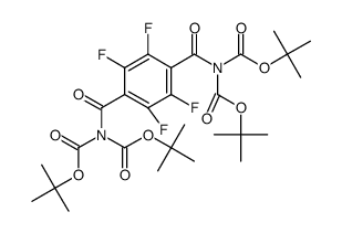 N,N,N',N'-四(叔丁氧羰基)-(2,3,5,6-四氟苯)-1,4-二甲酰胺 结构式