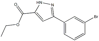 3-(3-溴苯基)-1H-吡唑-5-羧酸乙酯 结构式
