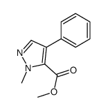 1-甲基-4-苯基-1H-吡唑-5-羧酸甲酯 结构式