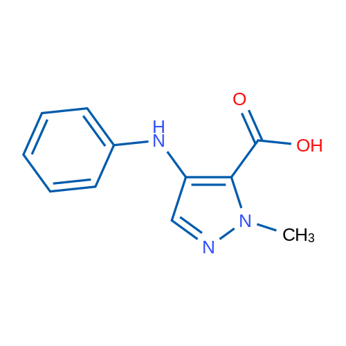 1-甲基-4-(苯氨基)-1H-吡唑-5-羧酸 结构式