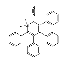 6-重氮-1,1-二甲基-2,3,4,5-四苯基硅杂环己-2,4-二烯 结构式
