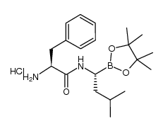 (S)-2-氨基-N-((R)-3-甲基-1-(4,4,5,5-四甲基-1,3,2-二氧杂硼戊环-2-基)丁基)-3-苯基丙酰胺盐酸盐 结构式