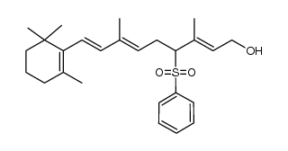 1-羟基-3,7-二甲基-4-(苯磺酰基)-9-(2,6,6-三甲基环己烯-1-基)-壬-2,6,8-三烯 结构式