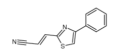 (E)-3-(4-苯基-2-噻唑基)-2-丙烯腈 结构式