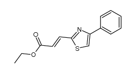 (E)-3-(4-苯基噻唑-2-基)丙烯酸乙酯 结构式