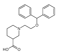1-[2-(二苯甲氧基)乙基]哌啶-3-羧酸 结构式