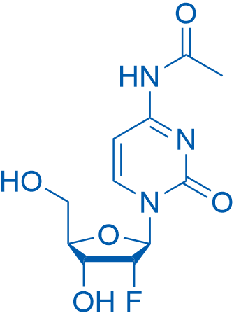 N4-乙酰基-2'-氟脱氧胞苷 结构式