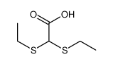2,2-二(乙硫基)乙酸 结构式