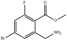 2-(氨基甲基)-4-溴-6-氟苯甲酸甲酯 结构式