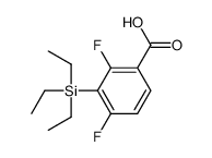 2,4-二氟-3-(三乙基硅基)苯甲酸 结构式
