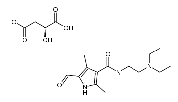 Butanedioic acid, 2-hydroxy-, (2S)-, compd. with N-[2-(diethylamino)ethyl]-5-formyl-2,4-dimethyl-1H-pyrrole-3-carboxamide (1:1) 结构式