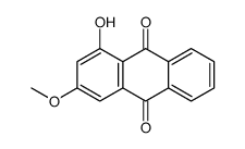 1-Hydroxy-3-methoxy-9,10-anthraquinone 结构式