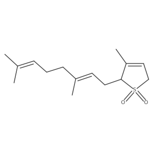 (E)-2-(3,7-二甲基-2,6-辛二烯基)-2,5-二氢-3-甲基噻吩1,1-二氧化物 结构式