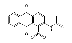 N-(9,10-二氢-1-硝基-9,10-二氧代-2-蒽基)乙酰胺 结构式