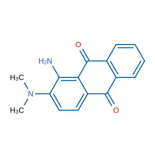 1-氨基-2-(二甲氨基)蒽-9,10-二酮 结构式