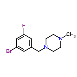 1-(3-溴-5-氟苯甲基)-4-甲基哌嗪 结构式